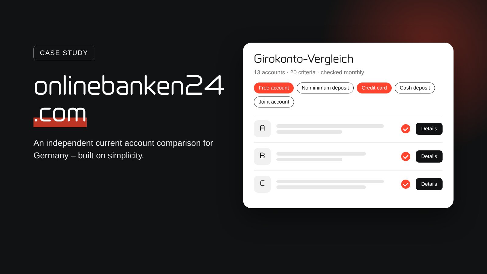 Illustration of the onlinebanken24.com current account comparison
